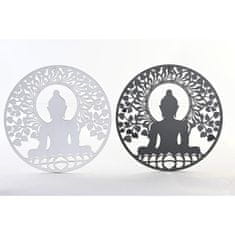 DKD Home Decor Stenska dekoracija DKD Home Decor Kovinski Buda Oriental (2 enoti) (40 x 1 x 40 cm)