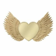 DKD Home Decor Stenska dekoracija DKD Home Decor Heart Golden Metal Shabby Chic (106,7 x 3,8 x 65,4 cm)