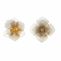 DKD Home Decor Stenska dekoracija DKD Home Decor Copper Golden Flower 51,5 x 8,5 x 51,5 cm (2 enoti)