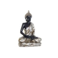 DKD Home Decor Dekorativna slika DKD Home Decor Black Silver Buddha Oriental 50 x 30 x 74 cm