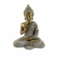 DKD Home Decor Dekorativna slika DKD Home Decor Grey Golden Buddha Resin Oriental (16 x 9 x 20 cm)