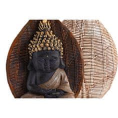 DKD Home Decor Dekorativna figura DKD Home Decor Rdeče rjava Buda Zelena smola Oriental (16,5 x 7,5 x 22,5 cm) (3 enote)