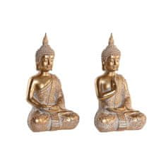 DKD Home Decor Dekorativna figura DKD Home Decor Golden Buddha Resin Oriental (13,4 x 10,3 x 24,3 cm) (2 enoti)