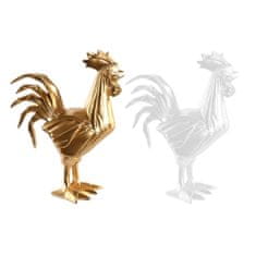 DKD Home Decor Dekorativna figura DKD Home Decor Golden White Resin Rooster (16 x 9,5 x 20,7 cm) (2 enoti)