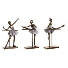 DKD Home Decor Dekorativna figura DKD Home Decor Zlata lila smola (19,5 x 12 x 27,5 cm) (3 enote)