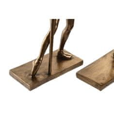 DKD Home Decor Dekorativna figura DKD Home Decor Zlata lila smola (19,5 x 12 x 27,5 cm) (3 enote)