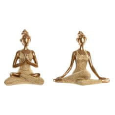 DKD Home Decor Dekorativna figura DKD Home Decor Golden Yoga 19,5 x 11,5 x 18 cm (2 enoti)