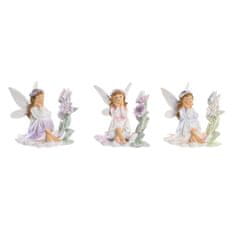 DKD Home Decor Dekorativna figura DKD Home Decor Roza vilasta vila iz smole (10,5 x 9 x 10,5 cm) (10,5 x 9 x 11,5 cm) (3 enote)