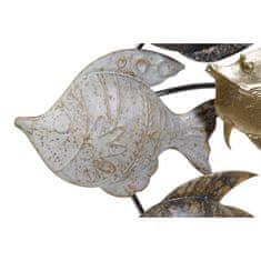 DKD Home Decor Stenska dekoracija DKD Home Decor Grey Golden Metal Sailor Fish (134 x 7 x 67 cm)