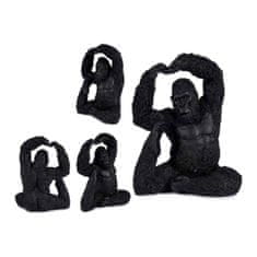 Gift Decor Dekorativna slika Gorila Yoga Black 15,2 x 31,5 x 26,5 cm