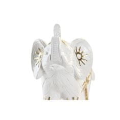 DKD Home Decor Dekorativna figura DKD Home Decor Slon Zlata bela smola Tropski (15 x 8 x 15 cm)