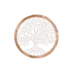 DKD Home Decor Stenska dekoracija DKD Home Decor Tree Brown White Mango wood MDF Wood (63 x 3 x 63 cm)