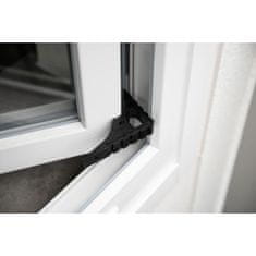 BigBuy Postavka za vrata Schellenberg Windows Črna plastika (12 x 8,5 x 2 cm)