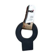 BigBuy Postavka za vrata Rei Lock 660 Antracitni plastični obešalnik za vrata (6,4 x 8,2 x 1,5 cm)