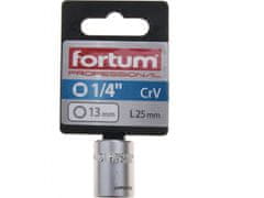 Fortum Vtična glava 1/4", 13mm, L 25mm