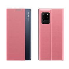 HURTEL Etui ovitek Sleep Case iz eko usnja za Samsung Galaxy A02s EU roza