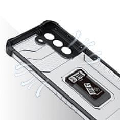 HURTEL Etui ovitek Crystal Ring Armor za Samsung Galaxy S21+ 5G črn