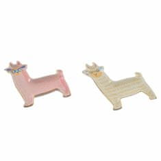 DKD Home Decor Podstavek za prtljago DKD Home Decor Llama Keramika (2 kosa) (15 x 11 x 1 cm)