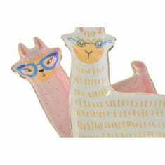 DKD Home Decor Podstavek za prtljago DKD Home Decor Llama Keramika (2 kosa) (15 x 11 x 1 cm)