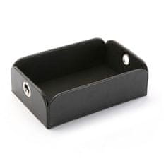 DKD Home Decor Valet Tray Versa Black Polyskin Metal Polyester (13 x 6,5 x 20 cm)