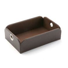 DKD Home Decor Kovinski pladenj Versa Brown Polyskin (13 x 6,5 x 20 cm)