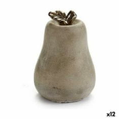 DKD Home Decor Dekorativna figura Siva cementna hruška (10 x 14 x 10 cm) (12 enot)