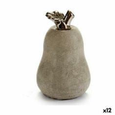 DKD Home Decor Dekorativna figura Siva cementna hruška (8 x 13 x 8 cm) (12 enot)