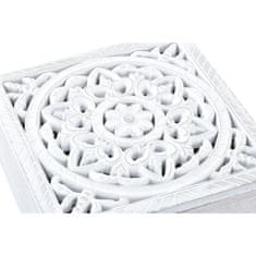 DKD Home Decor Komplet okrasnih škatel DKD Home Decor MDF White (21,5 x 21,5 x 8 cm)