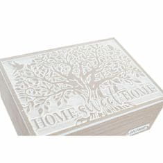 DKD Home Decor Okrasna škatla DKD Home Decor Natural MDF White (24 x 17 x 10 cm)