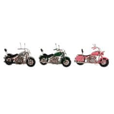 DKD Home Decor Dekorativna figura DKD Home Decor Silver Pink Metal Motorbike Green Vintage (19 x 8 x 11,5 cm) (3 enote)