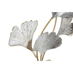 DKD Home Decor Dekorativna figura DKD Home Decor Golden Metal White Leaf of a plant (38 x 7,6 x 56,5 cm) (2 enoti)