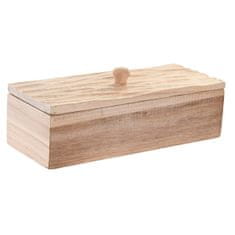 DKD Home Decor Okrasna škatla DKD Home Decor Natural Wood (21 x 8 x 8 cm)