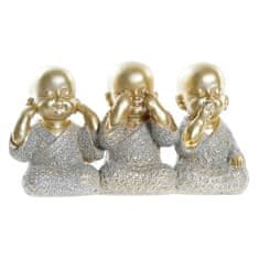 DKD Home Decor Dekorativna figura DKD Home Decor Šampanjec Zlati Buda Resin (16,5 x 5,3 x 9 cm)