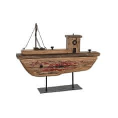 DKD Home Decor Dekorativna slika DKD Home Decor Kovinska barva rjava Barco (38 x 8 x 30 cm)