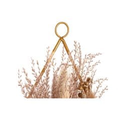 DKD Home Decor Viseča dekoracija DKD Home Decor Flower Golden Metal Cream Light brown (20 x 1 x 20 cm)