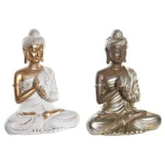 DKD Home Decor Dekorativna figura DKD Home Decor Silver Golden Buddha Resin Oriental (20 x 12,3 x 25,5 cm) (2 enoti)