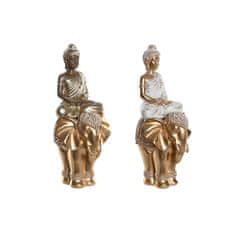 DKD Home Decor Dekorativna figura DKD Home Decor Slon Srebrna zlata smola Oriental (11 x 11 x 24,5 cm) (2 enoti)