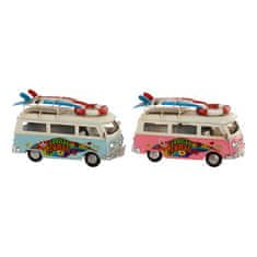 DKD Home Decor Vozilo DKD Home Decor Okrasni Multicolor Pink Sky blue Van Mediterranean 16 x 6,5 x 10 cm (2 enoti)