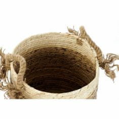 DKD Home Decor Komplet košar DKD Home Decor Tropical Natural Fibre Rushes (40 x 40 x 45 cm) (3 kosi)