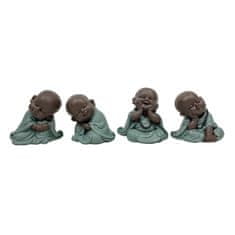 DKD Home Decor Dekorativna figura DKD Home Decor Resin Monk (8,5 x 6 x 8,5 cm) (4 kosi)