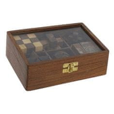 DKD Home Decor Veščine igre DKD Home Decor Puzzle Brass Rosewood (6 kosov) (17,5 x 12 x 6 cm)