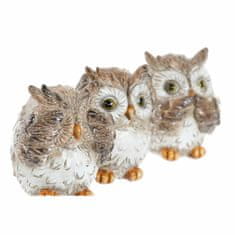 DKD Home Decor Dekorativna figura DKD Home Decor Sova iz smole (7 x 6,5 x 8 cm) (3 kosi)