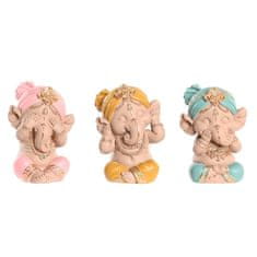 DKD Home Decor Dekorativna figura DKD Home Decor Modra roza rumena smola (7,5 x 6,5 x 9 cm) (3 enote)