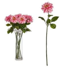 BigBuy Dekorativni cvet Dahlia 15 x 72 x 15 cm roza zelena (12 enot)