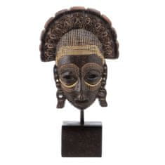 BigBuy Dekorativna figura Rjava afriška ženska 20 x 10 x 39,5 cm