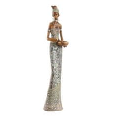 BigBuy Dekorativna figura 14 x 12,5 x 54,5 cm Afričanka