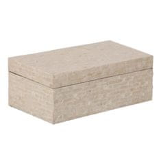 BigBuy Okrasna škatla 35 x 20 x 13 cm Biser (2 enoti)