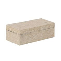 BigBuy Okrasna škatla 35 x 20 x 13 cm Biser (2 enoti)