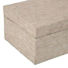 BigBuy Okrasna škatla 35 x 20 x 13 cm Biser (2 enoti)