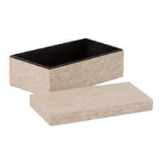 BigBuy Okrasna škatla 35 x 20 x 13 cm Biser (2 enoti)